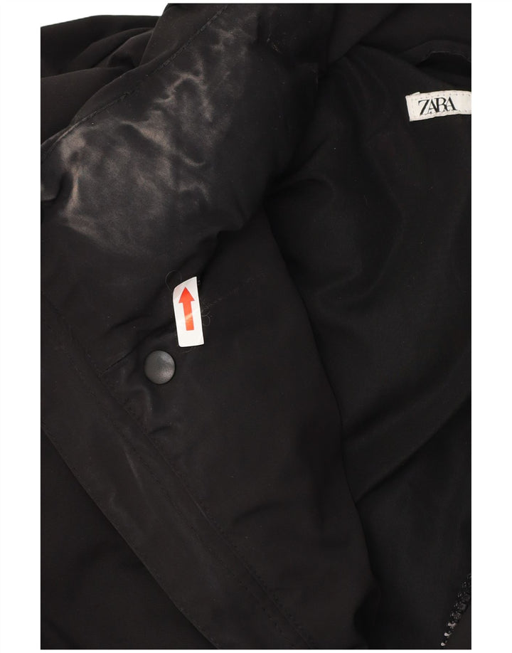 Jachetă căptușită pentru bărbați Zara UK 42 XL Poliester negru