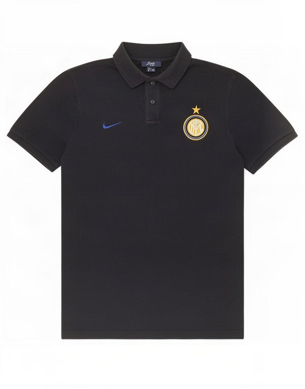 Tricou polo Nike Inter Milan pentru bărbați, bumbac mediu negru