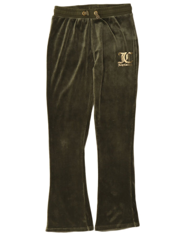 Juicy Couture Fete Velour Pantaloni de trening 12-13 Ani Kaki Poliester