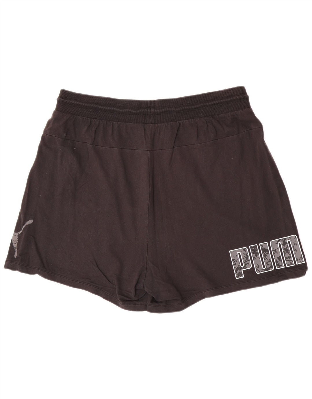 Pantaloni scurti sport grafic Puma pentru femei 2XL, bumbac negru