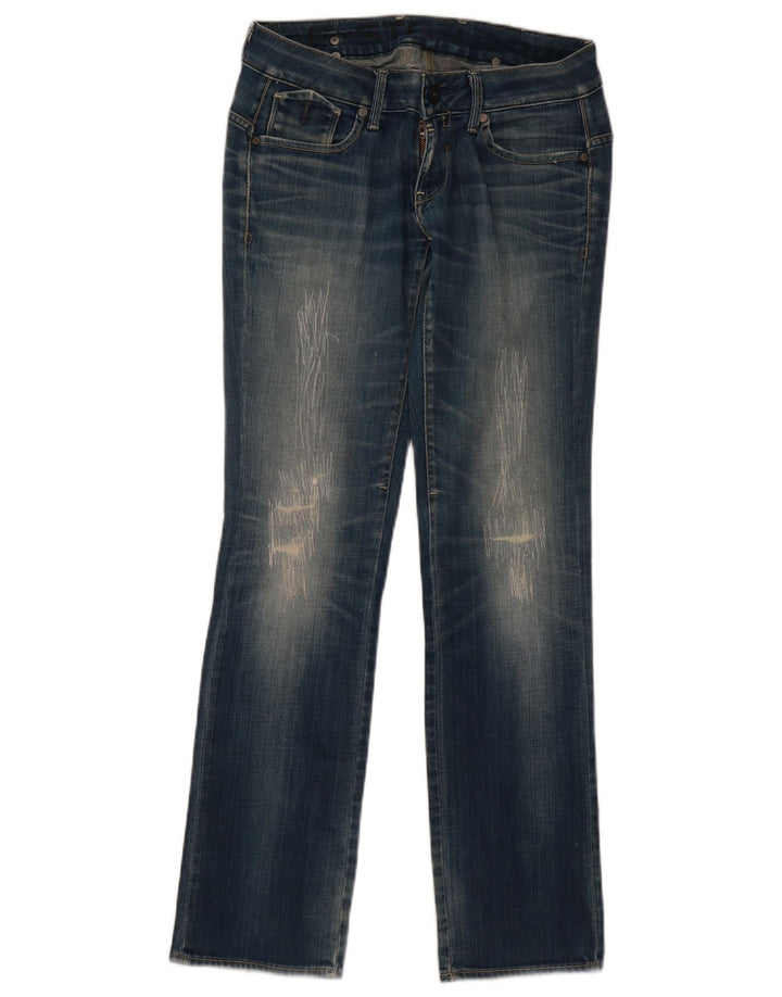 G-Star Blugi Distressed drepte pentru femei W28 L32 Bumbac albastru