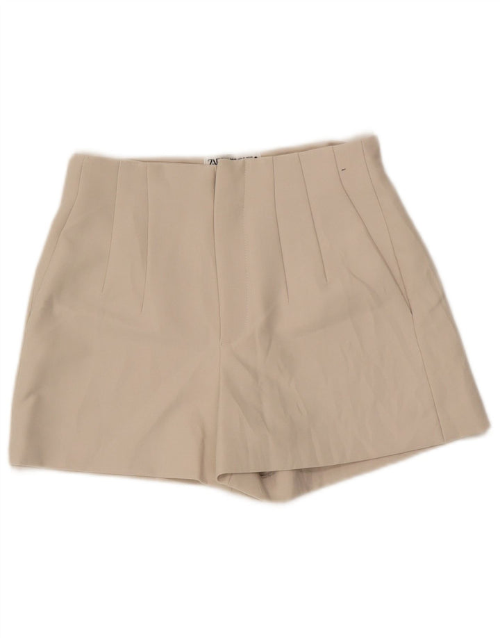 Pantaloni de damă Zara pegged Hot Pants Medium W28 Bej Poliester