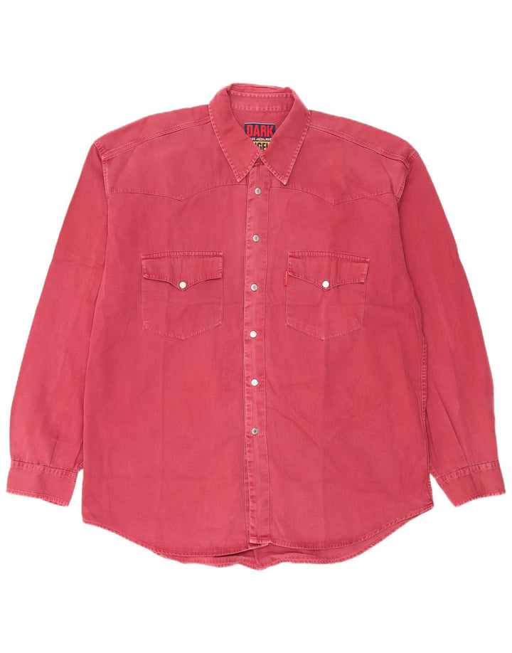 Cămașă Western pentru bărbați XL Bumbac Burgundy