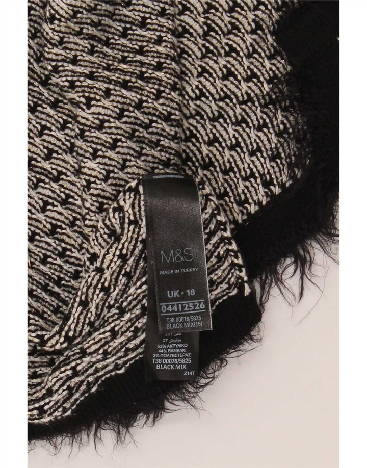 Pulover cardigan supradimensionat pentru femei Marks & Spencer UK 16 Large Black