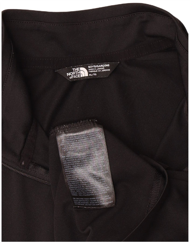 THE NORTH FACE Trening pentru băieți, cu fermoar și gât, cu pulover, 14-15 ani, XL, negru