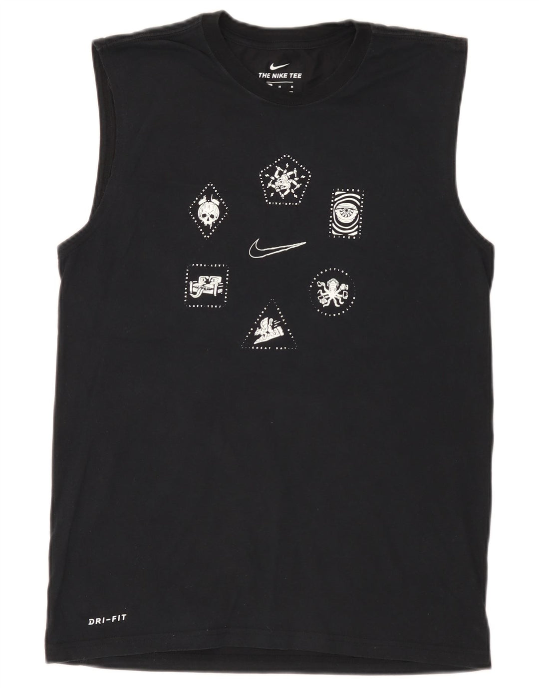 Vestă grafică Nike Dri Fit pentru bărbați, negru mediu