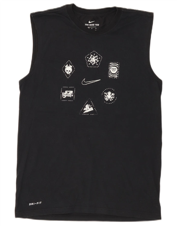 Vestă grafică Nike Dri Fit pentru bărbați, negru mediu