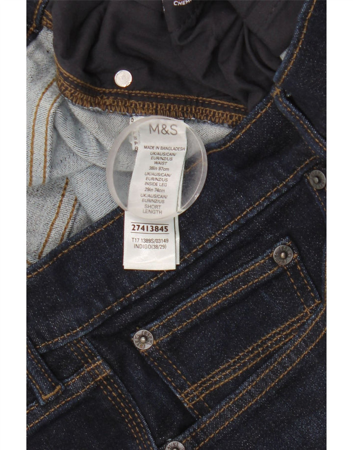 Blugi slim pentru bărbați Marks & Spencer W38 L29 bumbac bleumarin