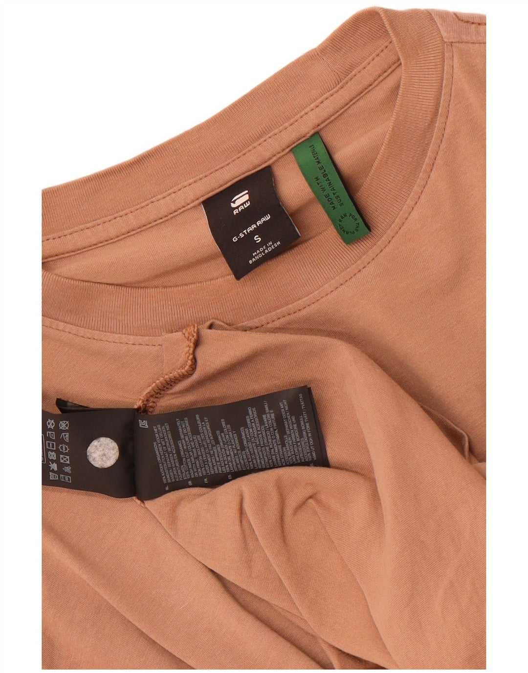 Tricou Bărbați G-Star Bumbac Bej Mic