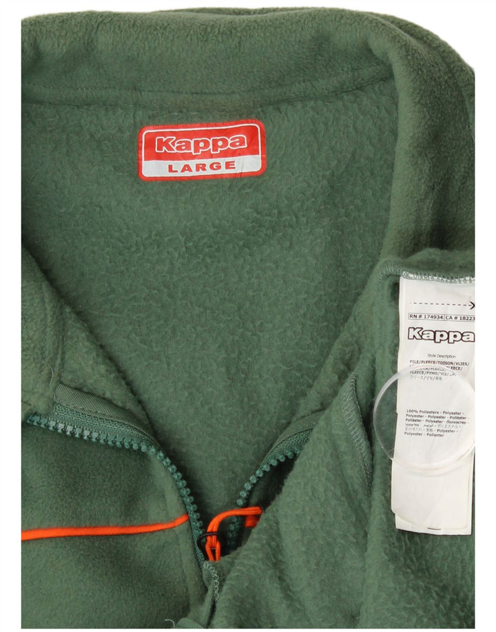 Jachetă fleece pentru bărbați Kappa UK 40 Poliester verde mare