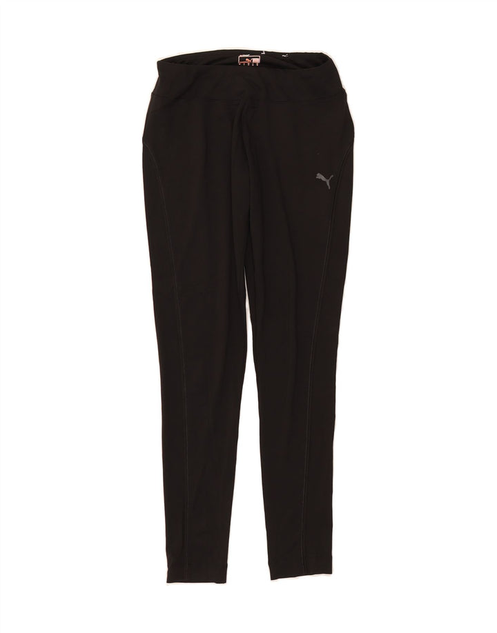 PUMA Womens Leggings UK 10 Small Black Vintage Puma and Second-Hand Puma from Messina Hembry 