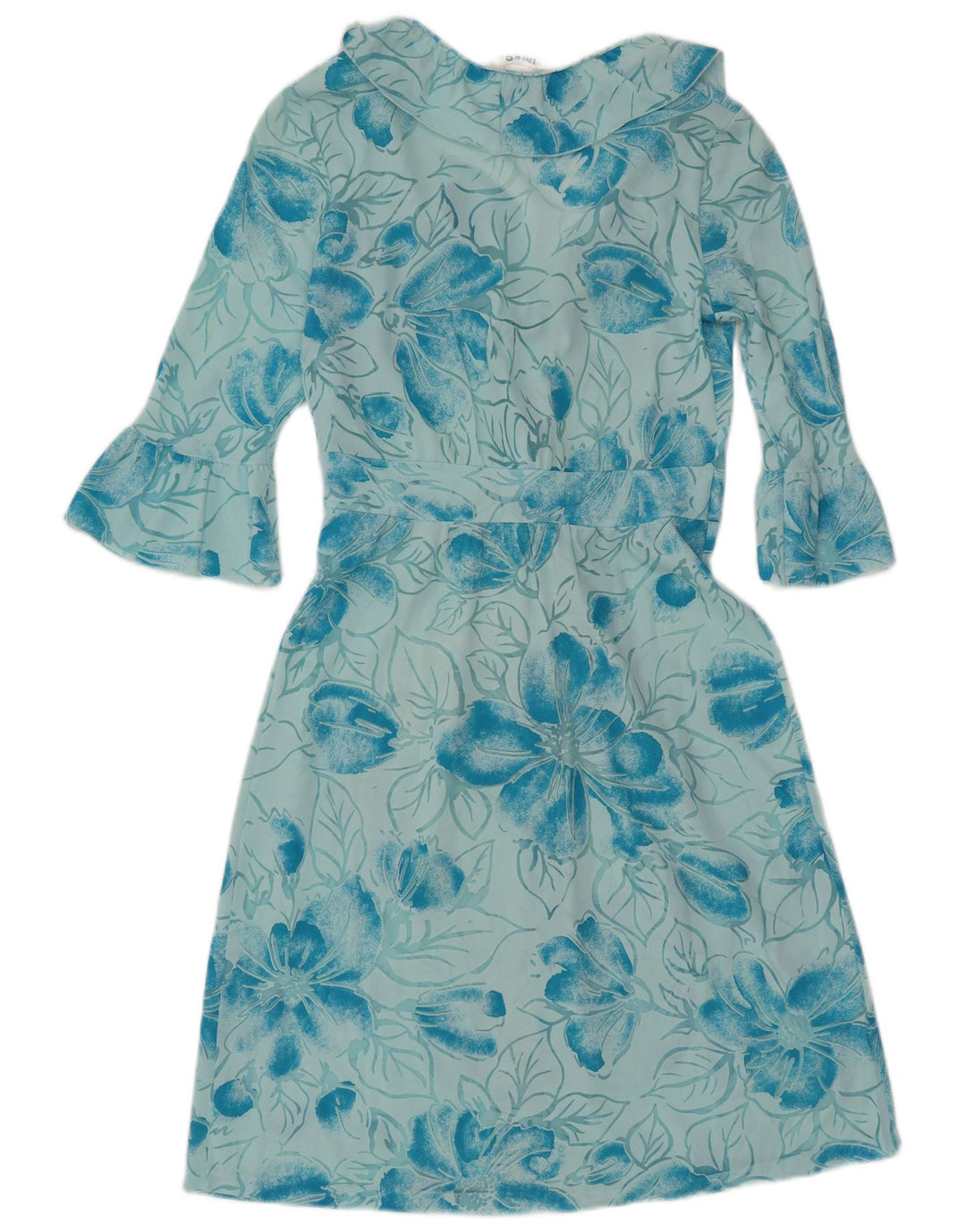 Rochie în linie A pentru femei Imec, cu mâneci 3/4, Marea Britanie 12, albastru mediu, floral