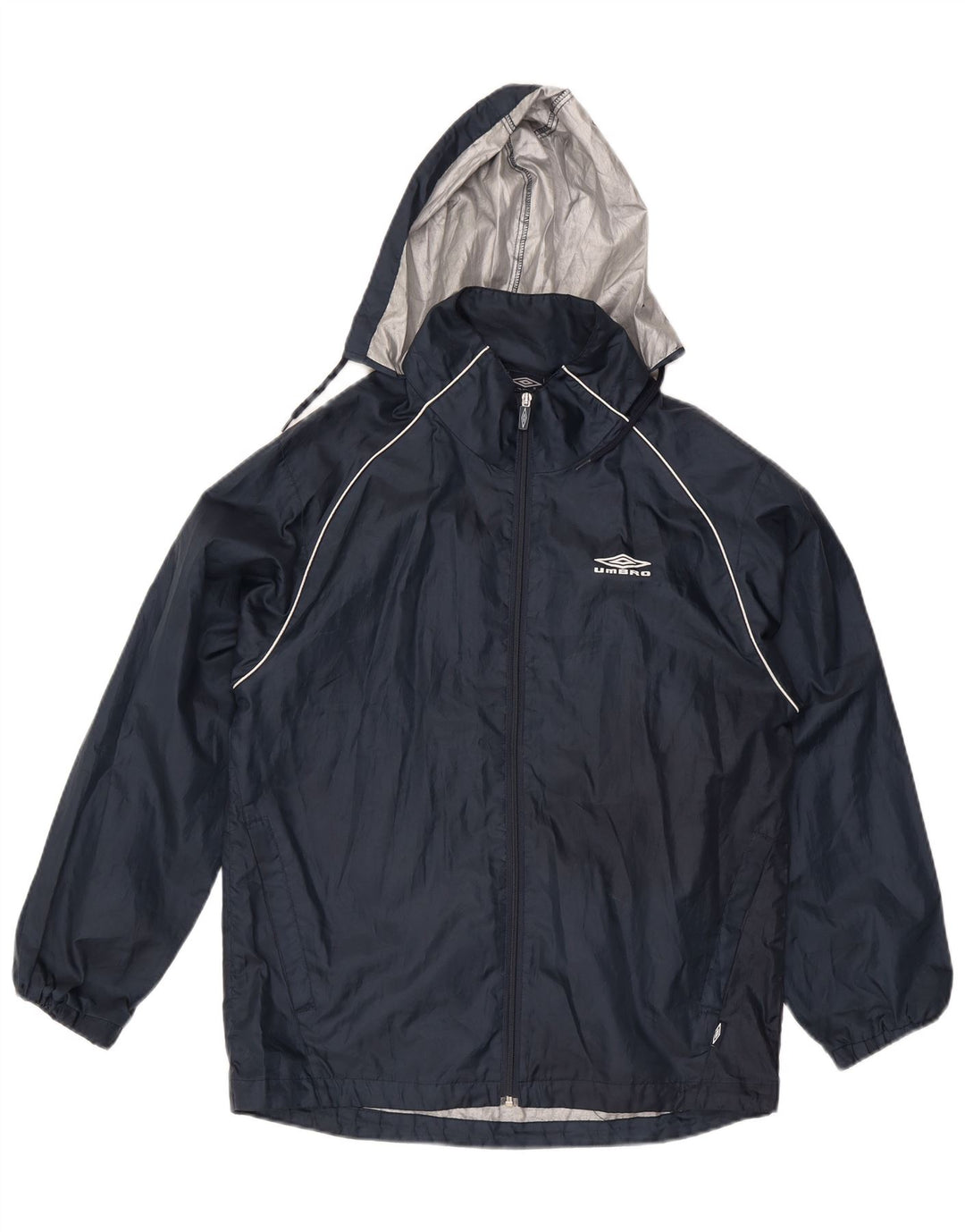 Jachetă de ploaie cu glugă Umbro pentru bărbați UK 36 Poliester bleumarin mic