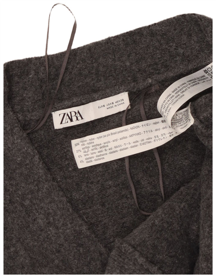 Pulover cardigan supradimensionat pentru femei Zara UK 10, nailon, gri mic