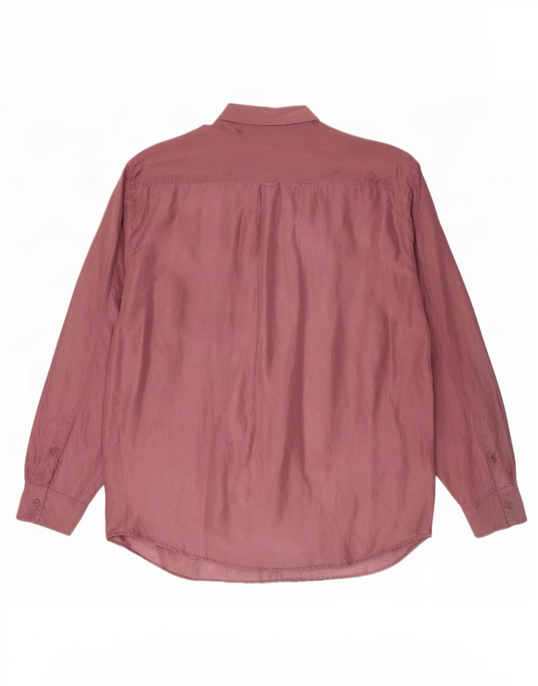 Cămașă Vintage Bărbați Medium Burgundy Mătase