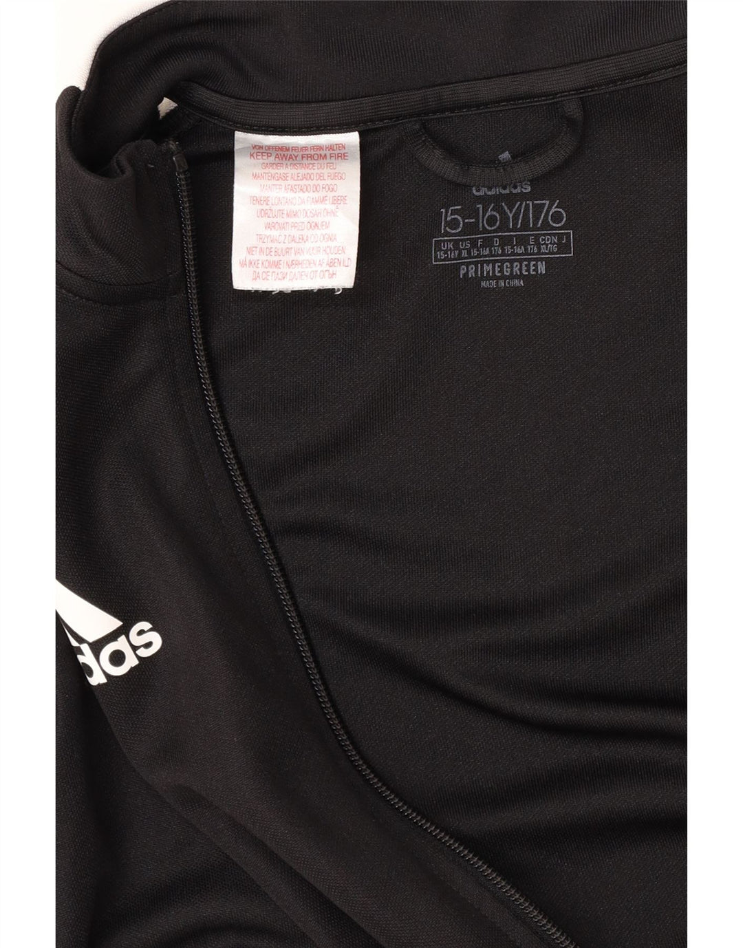 Jachetă de trening Aeroready ADIDAS pentru băieți 15-16 ani, poliester negru