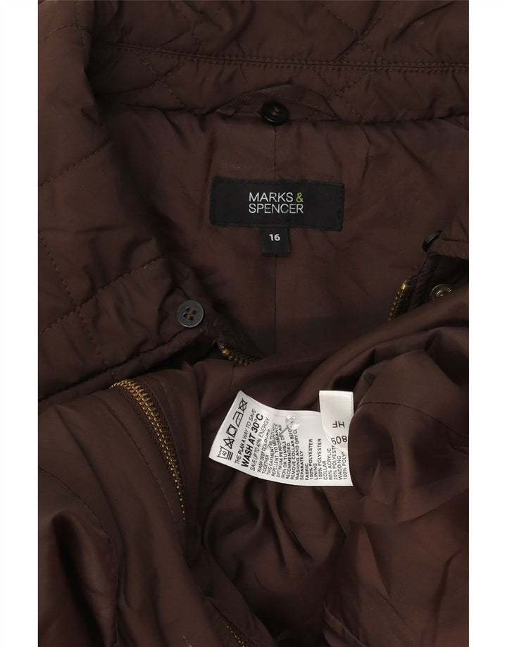Jachetă matlasată pentru femei Marks & Spencer UK 16, mare, maro, poliester