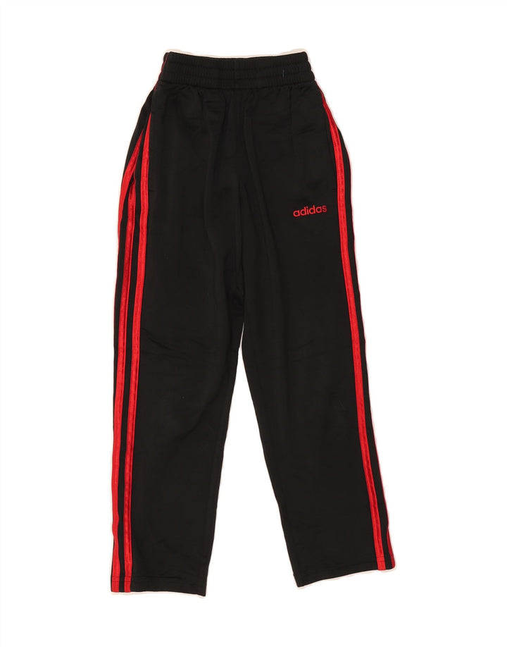 ADIDAS Boys Tracksuit Trousers 7-8 Years  Black Polyester Vintage Adidas and Second-Hand Adidas from Messina Hembry 