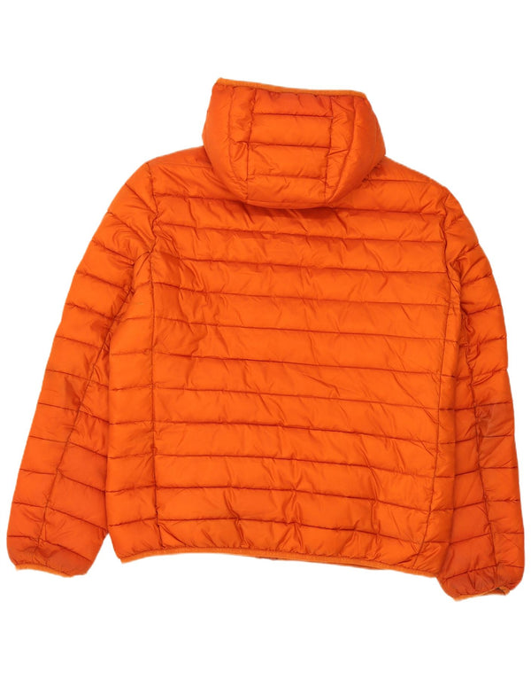 North Sails Mens Hooded Padded Jacket UK 40 Large Orange Polyester
