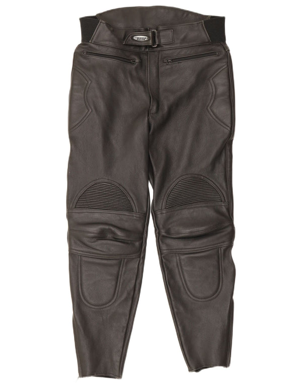 Pantaloni de curse moto din piele Scott pentru femei UK 16 Large W34 L27 Black Biker