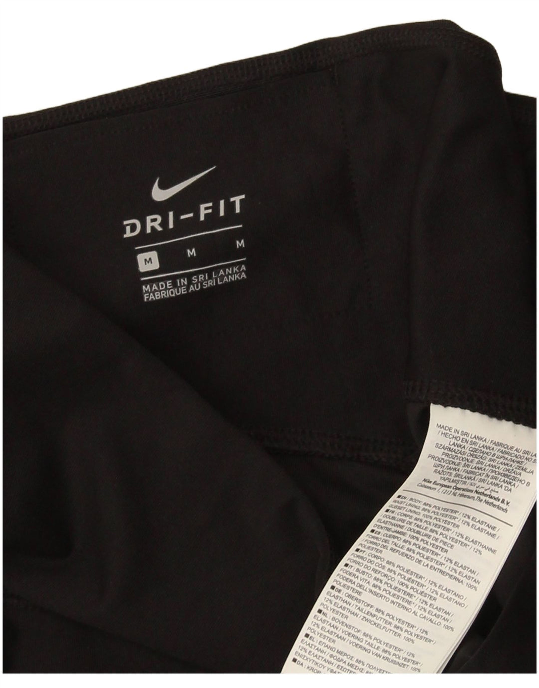 Leggings capri Nike Dri Fit pentru femei UK 14 Poliester mediu negru