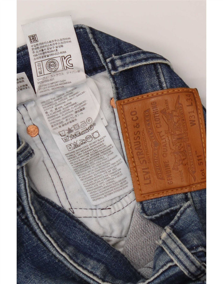 Blugi Levi's 511 Slim pentru bărbați W31 L34 Bumbac albastru