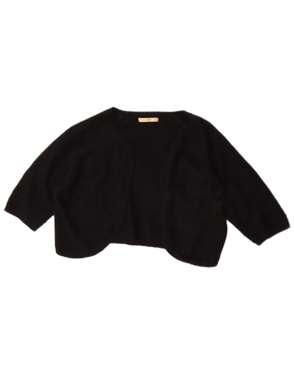 Pulover Bolero pentru femei Marks & Spencer cu mâneci 3/4 UK 12 Medium Black Angora