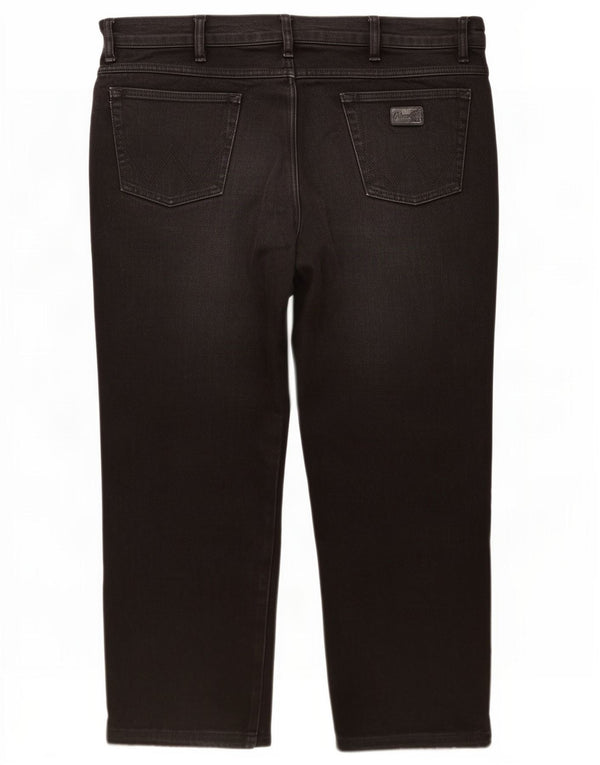 Blugi drepti pentru bărbați Wrangler W40 L27 bumbac negru