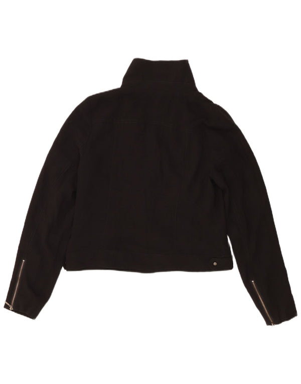 Jachetă Oasis pentru femei Crop Biker UK 12 Poliester mediu negru