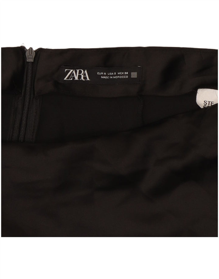 Fusta Midi Zara Femei Mic W26 Negru