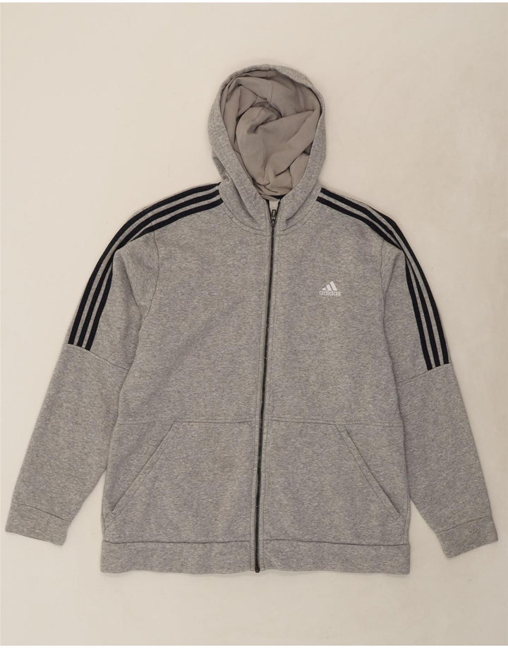 ADIDAS Mens Zip Hoodie Sweater XL Grey Vintage Adidas and Second-Hand Adidas from Messina Hembry 