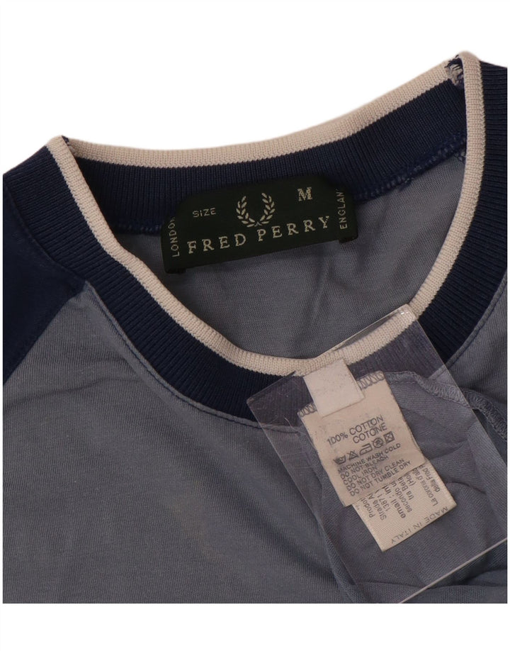 Tricou grafic pentru bărbați FRED PERRY Top Medium Blue Colorblock