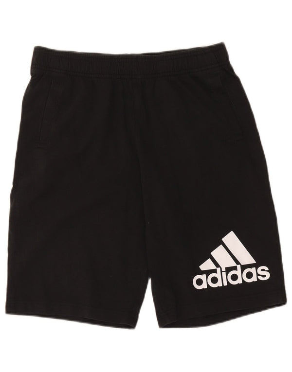 Pantaloni scurți sport grafic pentru băieți Adidas 15-16 ani, negru