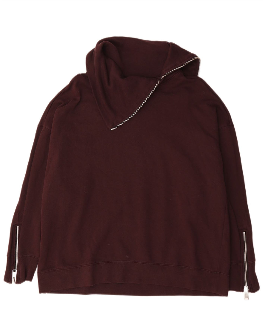 Pulover supradimensionat pentru femei All Saints UK 14 Burgundy mediu