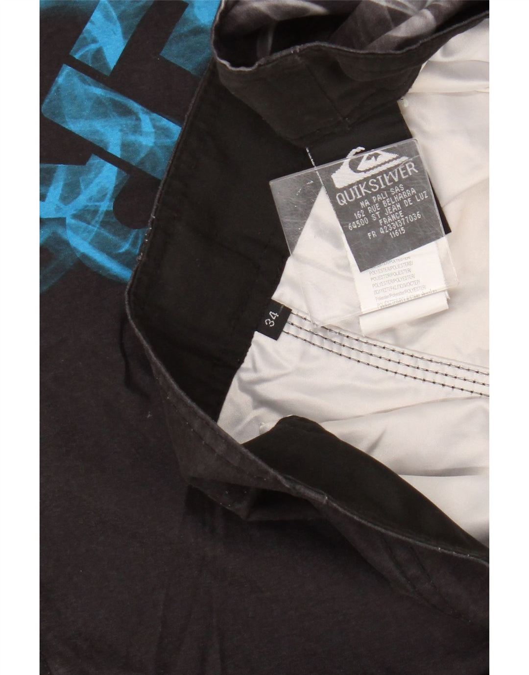 Pantaloni scurți de înot Cargo Quiksilver pentru bărbați, mari, negru, poliester