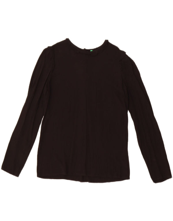 Bluză cămașă pentru femei Benetton UK 12 Medium Black