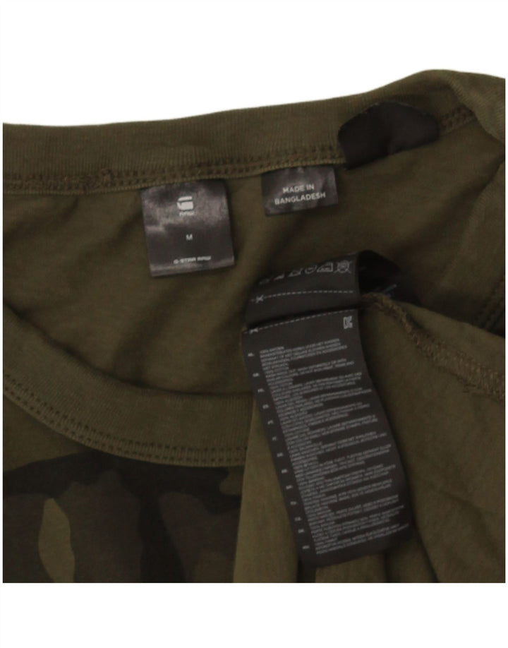 Tricou Bărbați G-STAR Top din bumbac camuflaj verde mediu