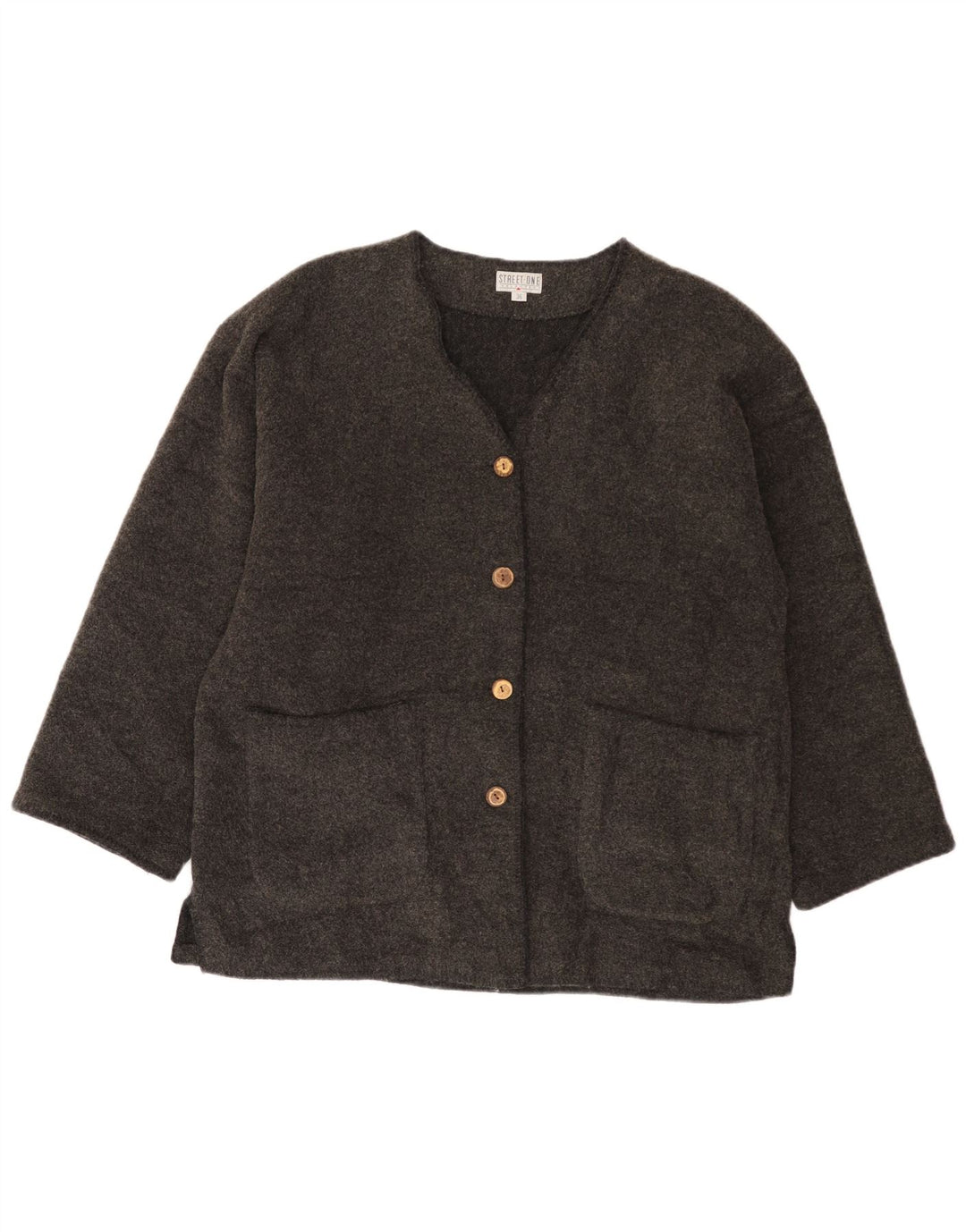 Jachetă pentru femei Street One supradimensionată cu 4 nasturi EU 36 Lână gri mică