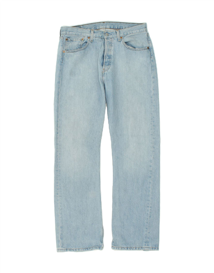 Blugi drepti pentru bărbați LEVI'S 501 W32 L32 Bumbac albastru