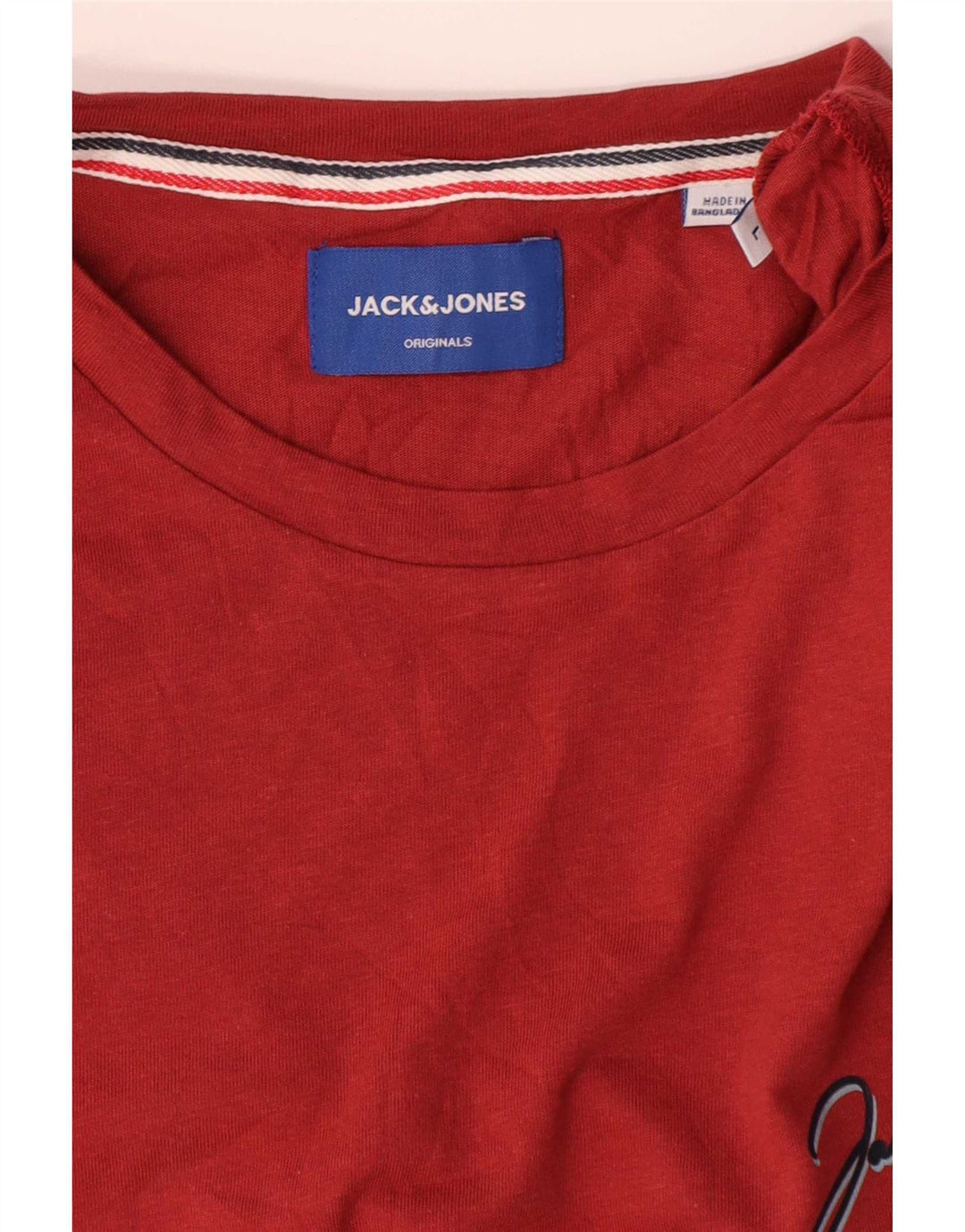 Tricou Jack & Jones pentru bărbați Top din bumbac roșu mediu