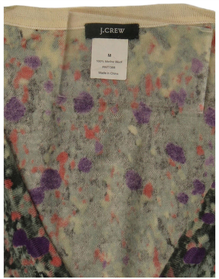 Pulover cardigan pentru femei J. CREW UK 12 Medium Multicolore cu pete