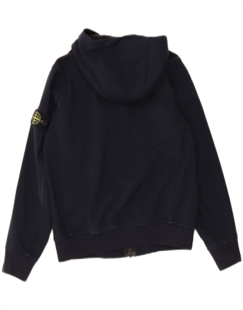 STONE ISLAND Boys Hooded Windbreaker Jacket 9-10 Years Navy Blue Polyester Vintage Stone Island and Second-Hand Stone Island from Messina Hembry 