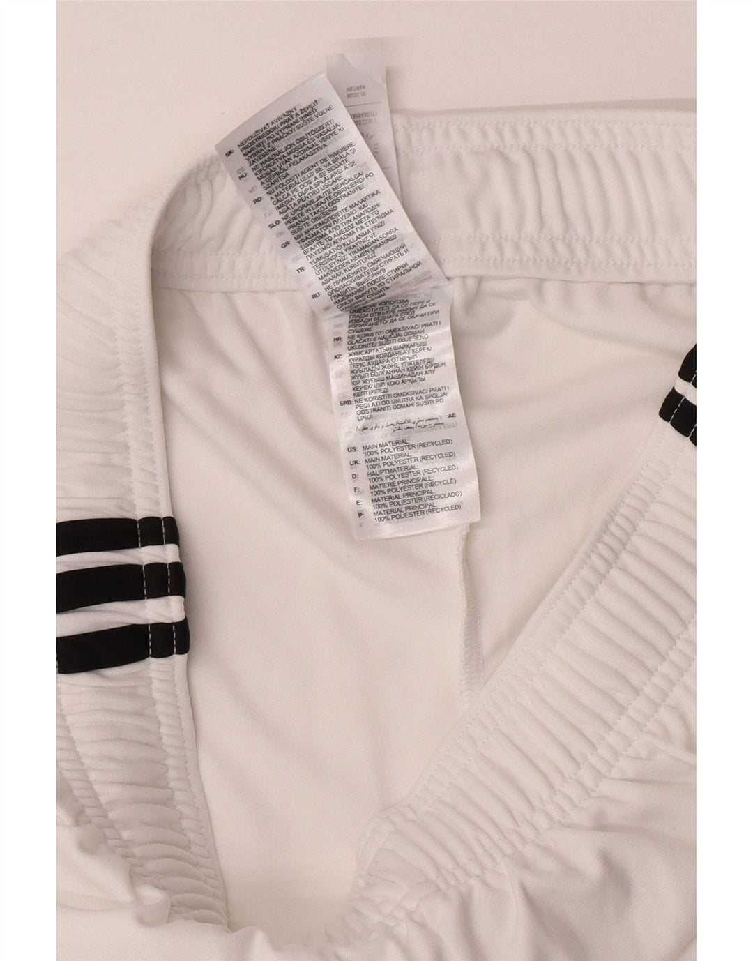 Pantaloni scurți sport pentru bărbați Adidas Manchester United, poliester alb mediu