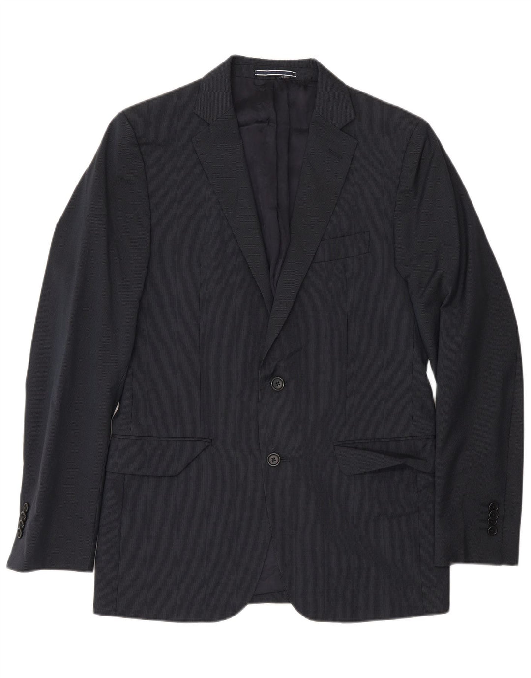 Blazer Massimo Dutti pentru bărbați, cu 2 nasturi, EU 48, medie, bleumarin, cu dungi