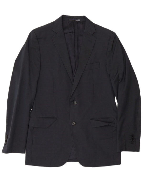 Blazer Massimo Dutti pentru bărbați, cu 2 nasturi, EU 48, medie, bleumarin, cu dungi
