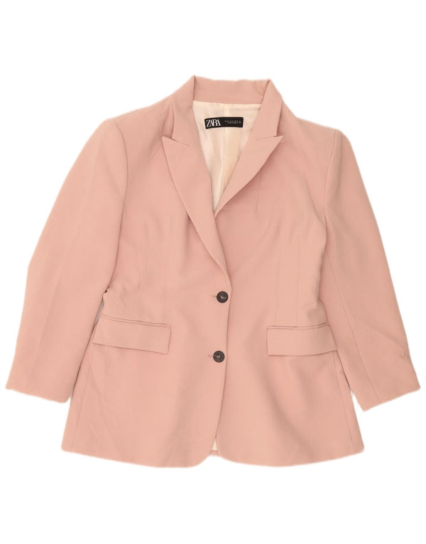 Blazer pentru femei Zara cu 2 nasturi, UK 18 XL, roz