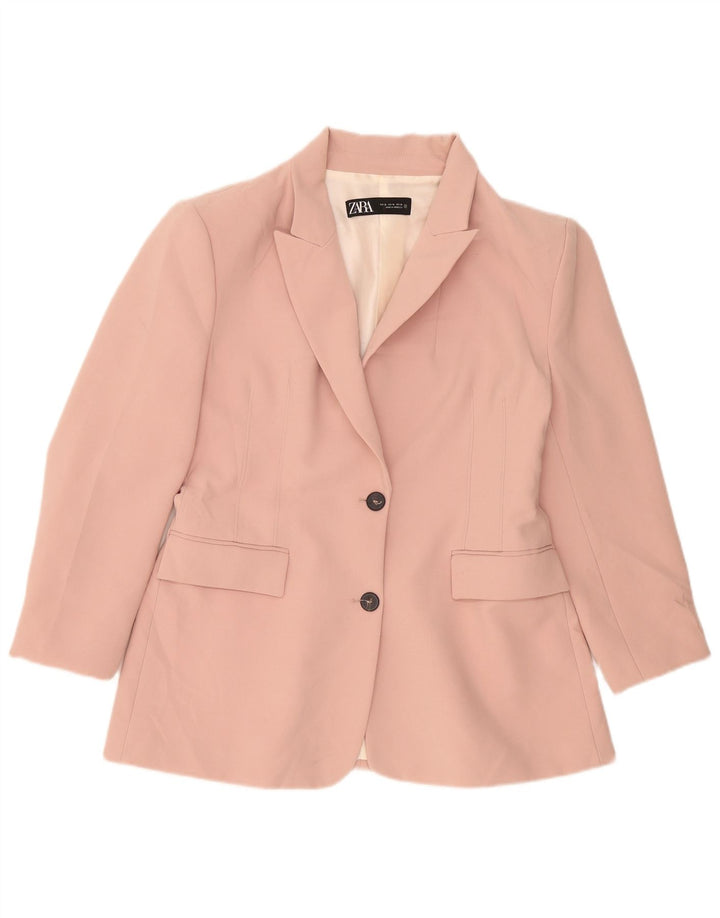 Blazer pentru femei Zara cu 2 nasturi, UK 18 XL, roz