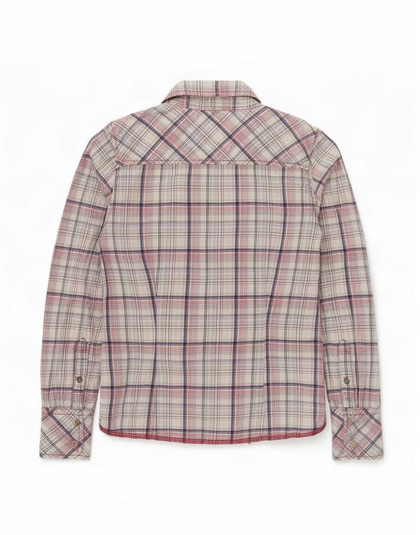 Cămașă formală pentru femei Tommy Hilfiger UK 10 Bumbac carouri alb mic