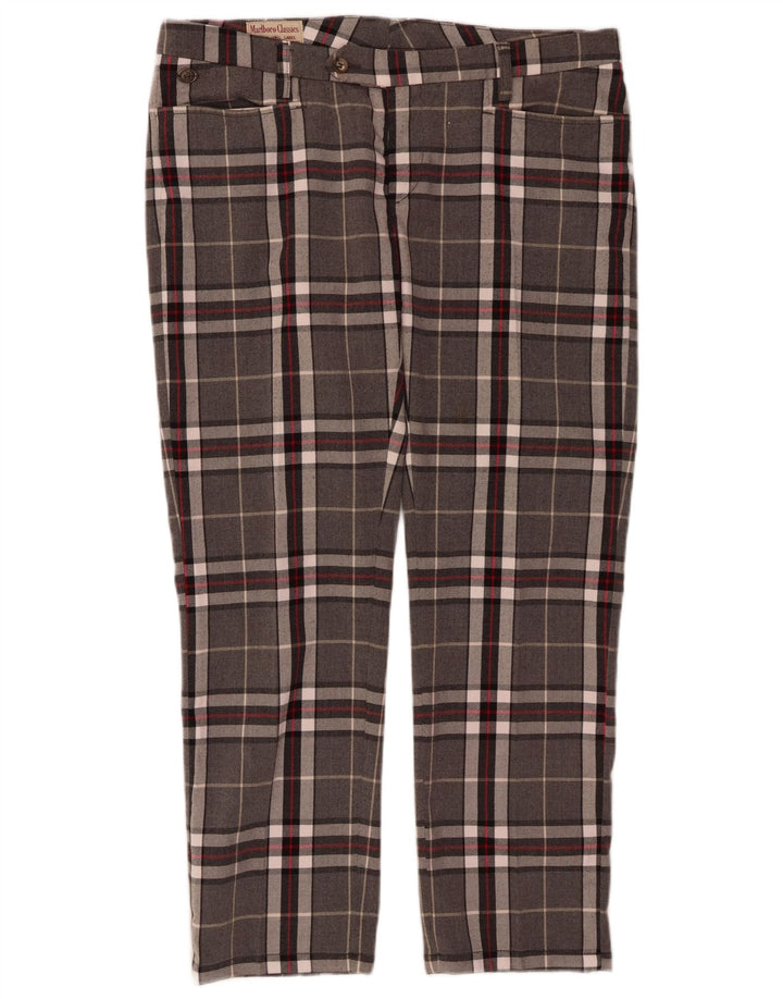 MARLBORO CLASSICS Pantaloni casual drepti pentru femei W34 L27 Gri Check