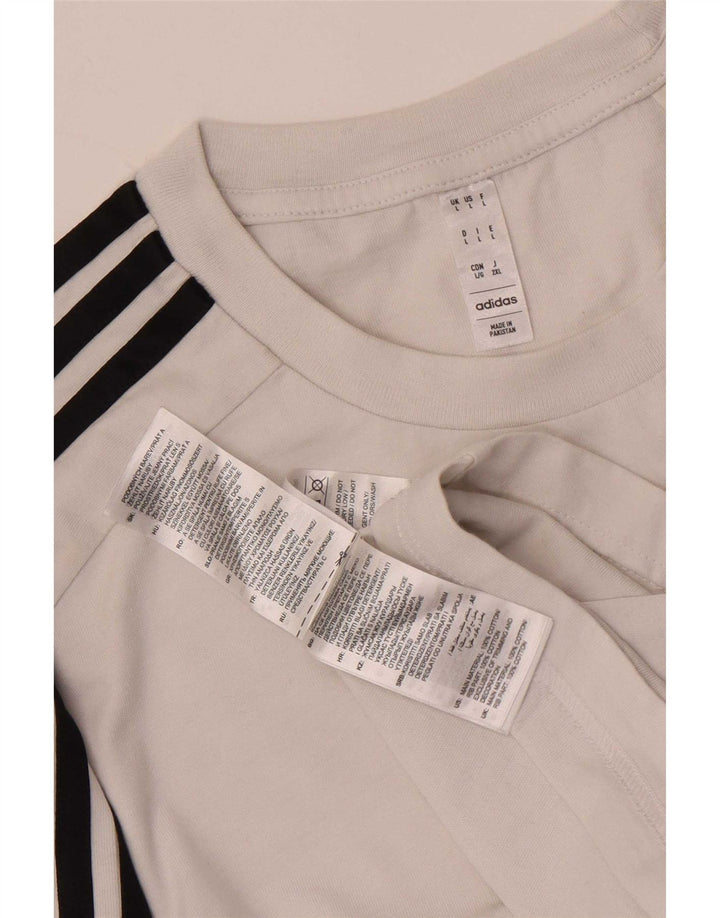 Tricou pentru bărbați Adidas Top mare, alb, bumbac